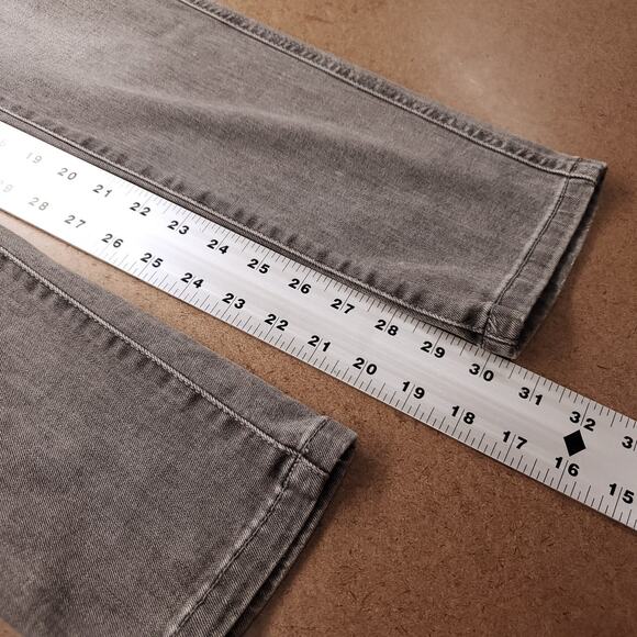 Zara Basic Z1975 Denim Jeans Womens 8 Gray Stretch Skinny Straight Faded Y2K - Picture 7 of 11